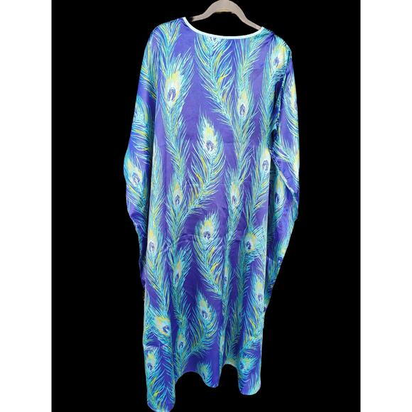 WILD Retro 70's style muu muu caftan kaftan. Mrs. Roper! Tiki Free Shipping! - Picture 5 of 6